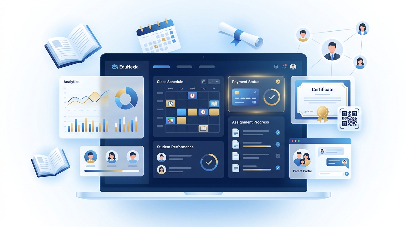 EduNexia Platform dashboard preview
